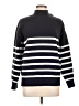 Unbranded Stripes Black Blue Turtleneck Sweater Size L - photo 1