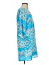 Everly 100% Polyester Print Blue Casual Dress Size S - photo 4