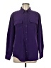 Central Park West 100% Polyester Solid Purple Long Sleeve Blouse Size M - photo 1