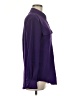 Central Park West 100% Polyester Solid Purple Long Sleeve Blouse Size M - photo 4