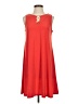 MSK Solid Red Casual Dress Size S - photo 1