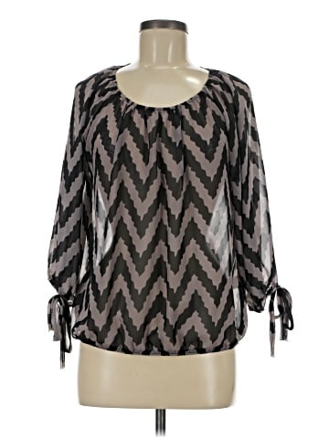 Orange Caramel 3/4 Sleeve Blouse (view 1)