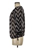 Orange Caramel Silver Purple 3/4 Sleeve Blouse Size M - photo 5