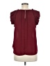 The Workshop 100% Polyester Burgundy Sleeveless Blouse Size M - photo 2