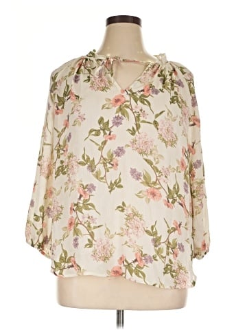 Chaps 3/4 Sleeve Blouse (view 1)
