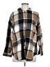Zaful 100% Polyester Plaid Brown Coat Size 8 - photo 1