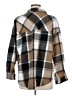 Zaful 100% Polyester Plaid Brown Coat Size 8 - photo 2
