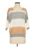 Unbranded 100% Polyester Color Block Tan Gray Pullover Sweater Size S - photo 1