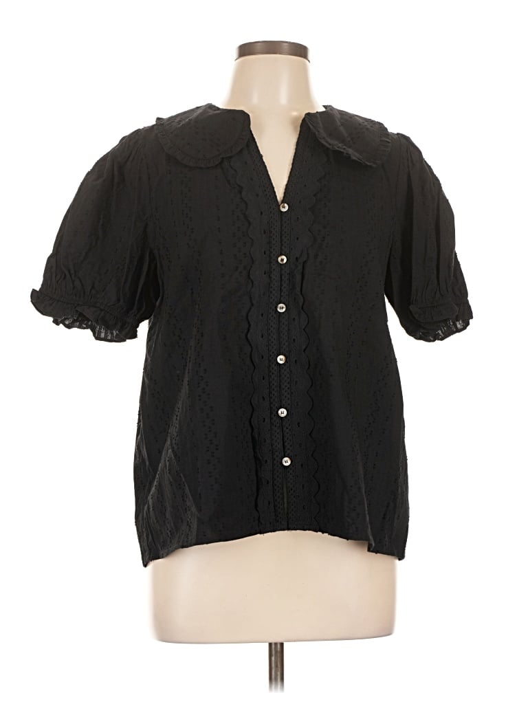 Gigio Short Sleeve Blouse In Black