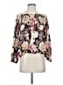 Black Label by Chico's 100% Polyester Black Long Sleeve Blouse Size S - photo 1