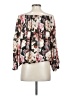 Black Label by Chico's 100% Polyester Black Long Sleeve Blouse Size S - photo 2