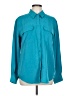Central Park West 100% Polyester Teal Long Sleeve Blouse Size L - photo 1