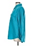 Central Park West 100% Polyester Teal Long Sleeve Blouse Size L - photo 5