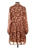Lark + Grey 100% Polyester Paisley Brown Casual Dress Size S - photo 2