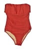 Kona Sol 100% Polyester Solid Red One Piece Swimsuit Size S - photo 1
