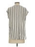 Dylan 100% Modal Stripes Gray Short Sleeve Blouse Size S - photo 2