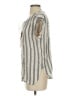 Dylan 100% Modal Stripes Gray Short Sleeve Blouse Size S - photo 5