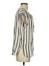 Dylan 100% Modal Stripes Gray Short Sleeve Blouse Size S - photo 4