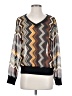 Missoni For Target 100% Polyester Brown Gray Long Sleeve Blouse Size S - photo 1