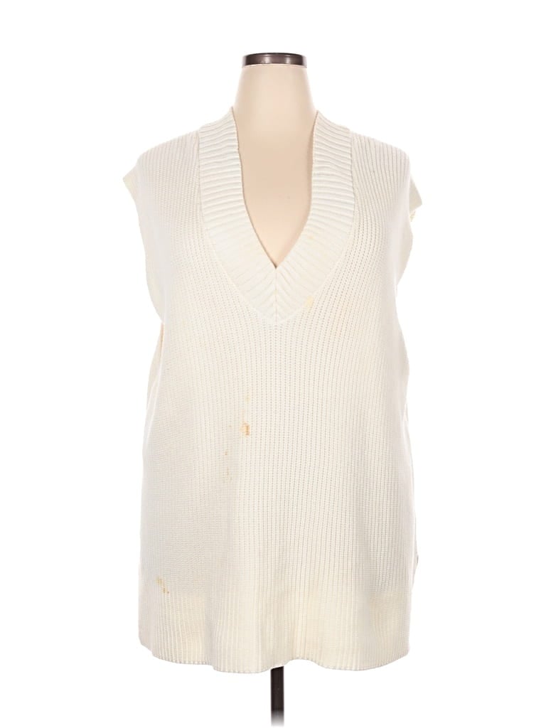 Pre-owned H&m Sweater Vest In White