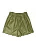 Steve Madden 100% Polyurethane Metallic Green Shorts Size S - photo 1