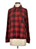 Grace & Lace Plaid Red Long Sleeve Blouse Size S - photo 1
