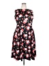 Ouges Print Black Cocktail Dress Size XXL - photo 1