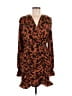 Shein 100% Polyester Animal Print Brown Cocktail Dress Size 8 - 10 - photo 1