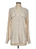 Calvin Klein Stripes Ivory Long Sleeve Blouse Size S - photo 1