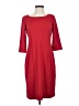 Chadwicks Solid Red Casual Dress Size 4 (petite) - photo 1