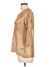 Velvet Heart 100% Polyester Metallic Gold Pullover Sweater Size L - photo 5
