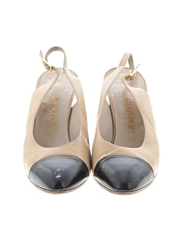 Chanel Leather Slingback Pumps (view 2)