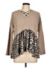 Lovely Melody Animal Print Tan Pullover Sweater Size L - photo 1