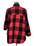 Old Navy Plaid Red 3/4 Sleeve Button-Down Shirt Size XL - photo 2