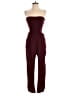 Express Solid Burgundy Jumpsuit Size S - photo 1