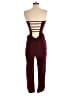 Express Solid Burgundy Jumpsuit Size S - photo 2