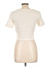 Zara Ivory Short Sleeve Top Size L - photo 2