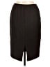 St. John Chevron-herringbone Brown Wool Skirt Size 6 - photo 2