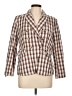 J by Joie Checkered-gingham Brown Blazer Size L - photo 1