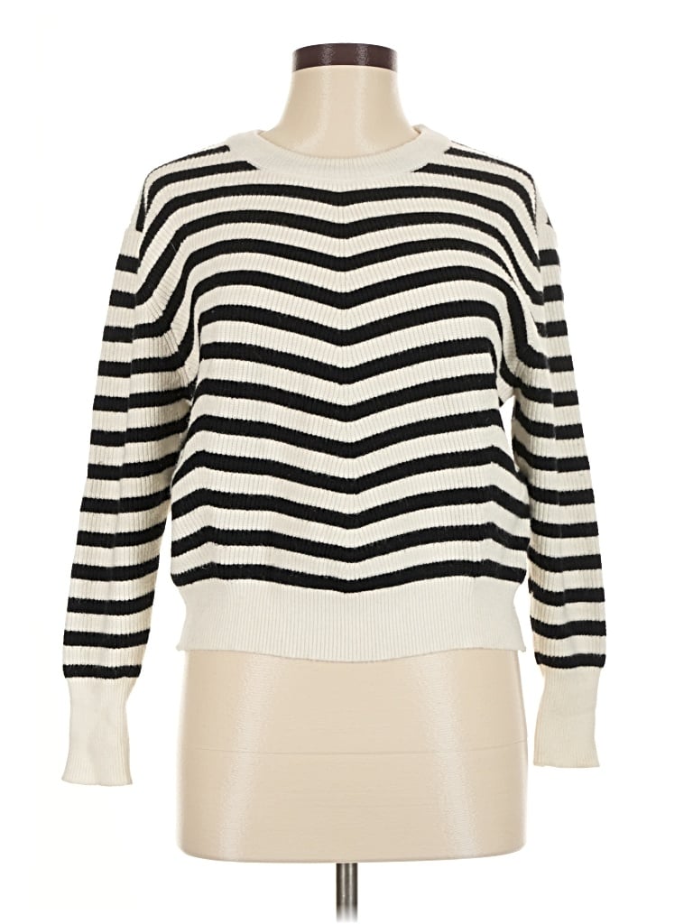 Pre-owned Elodie Turtleneck Sweater In White