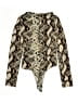 Chocolate Animal Print Ivory Kimono Size S - photo 2