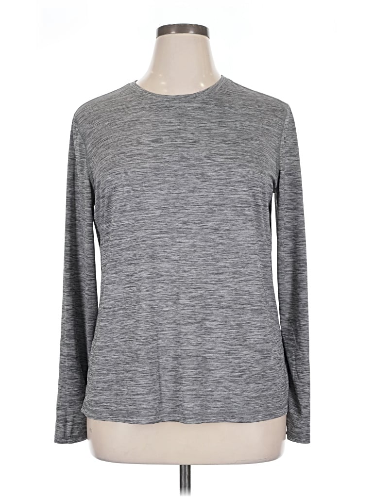 Pre-owned Athletic Works Long Sleeve T-shirt In Gray