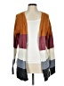 Pink Rose Color Block Brown Cardigan Size L - photo 1