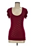 Fresh Brewed Burgundy Short Sleeve Top Size M - photo 1