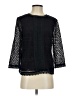 Ann Taylor 100% Polyester Black Blue 3/4 Sleeve Top Size XS - photo 1