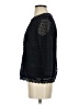 Ann Taylor 100% Polyester Black Blue 3/4 Sleeve Top Size XS - photo 5
