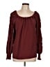 Max Studio 100% Polyester Burgundy Long Sleeve Blouse Size L (estimated) - photo 1