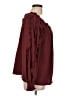 Max Studio 100% Polyester Burgundy Long Sleeve Blouse Size L (estimated) - photo 4
