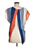 Xtaren 100% Polyester Color Block Blue Short Sleeve Blouse Size M (estimated) - photo 2