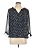 Tamara H. 100% Polyester Blue 3/4 Sleeve Blouse Size L - photo 1